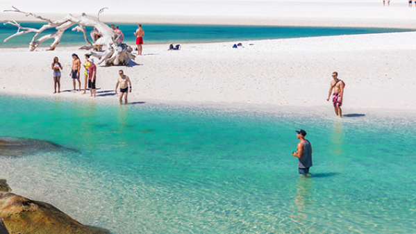Solway Lass – Beachcombing on Whitehaven Beach a group of people on a beach