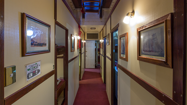 Solway Lass – Guest Corridor a room with a large mirror