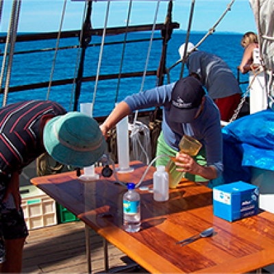 a group of people standing on top of a ramp