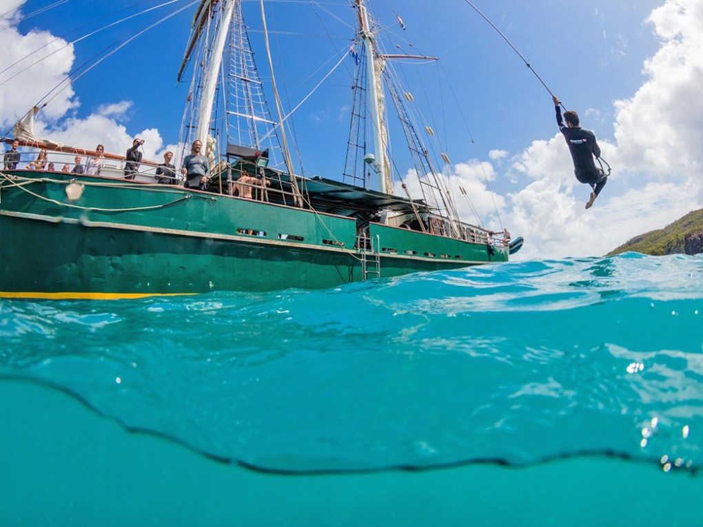 a large ship in the water